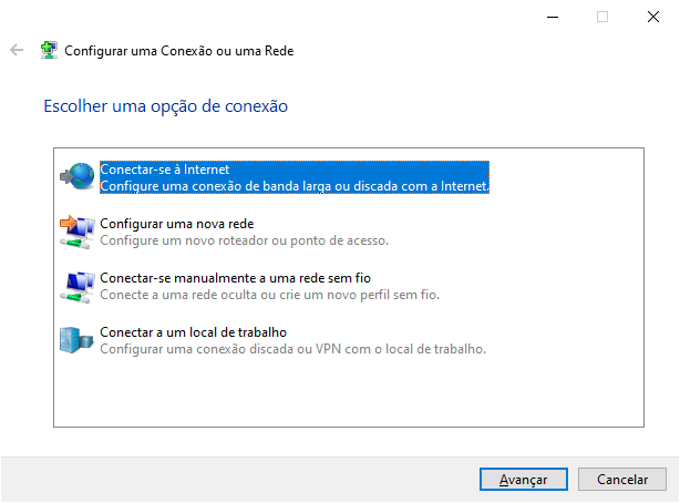 PPPoE Bridge no Windows 10