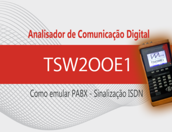 Emule PABX E1 (ISDN) com Analisador Wise TSW200E1