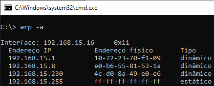 comando Arp